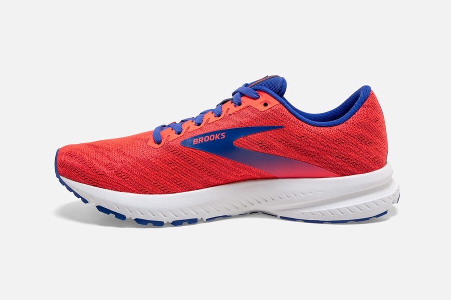 Launch 7 Road Brooks Running Shoes NZ Womens - Orange/Blue - VIDASK-371